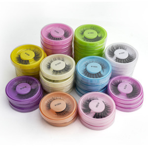 Fournisseurs de cils en bande complète moelleux de marque privée, cils en vison 3D naturels, faux cils, plateaux de cils de 15 à 25 mm, vente en gros - Product Image 2