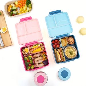 Removable Divider Bento Lunch <b>Box</b> Leakproof 4 Compartment Food <b>Containers</b> with Sauce Cup - Product Image 1