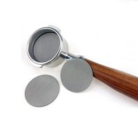 Saringan Distribusi Kopi Anti Channeling 51mm 58.5mm Lapis Ganda Stainless Steel Reusable Espresso Puck Screen