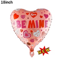 Les nouveaux ballons en aluminium en forme de coeur de 18 pouces de l'usine Huaien 'LOVE' imprimés Western Valentine's Day Wedding Qixi Party