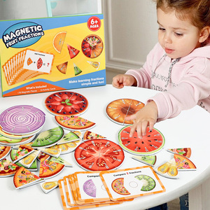 Juguete Educativo de Papel con Tablero Magnético de Fracciones de Frutas Montessori para Niños, para Estudiantes de <span class=keywords><strong>Primaria</strong></span> - Product Image 2