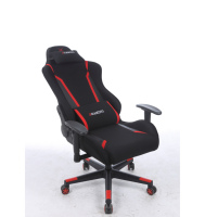 Chaise de joueur en tissu à dossier haut avec support lombaire chaise de jeu ergonomique pour le jeu