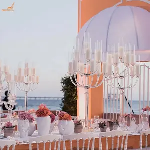 Nouveaux centres de table de mariage sol debout 13 bras grand bougeoir en cristal candélabre