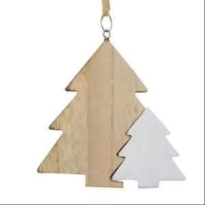 โลหะ x Mas ต้นไม้คริสต์มาสเครื่องประดับคริสต์มาสเหล็กและไม้แขวนตกแต่งคริสต์มาสทำด้วยมือที่ทันสมัยลวดโลหะ X-Mas ต้นไม้ - Product Image 1