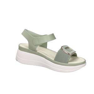 Sandales compensées Donna Serena pour femme, vert aqua, talon de 38 cm, confortables - Product Image 2