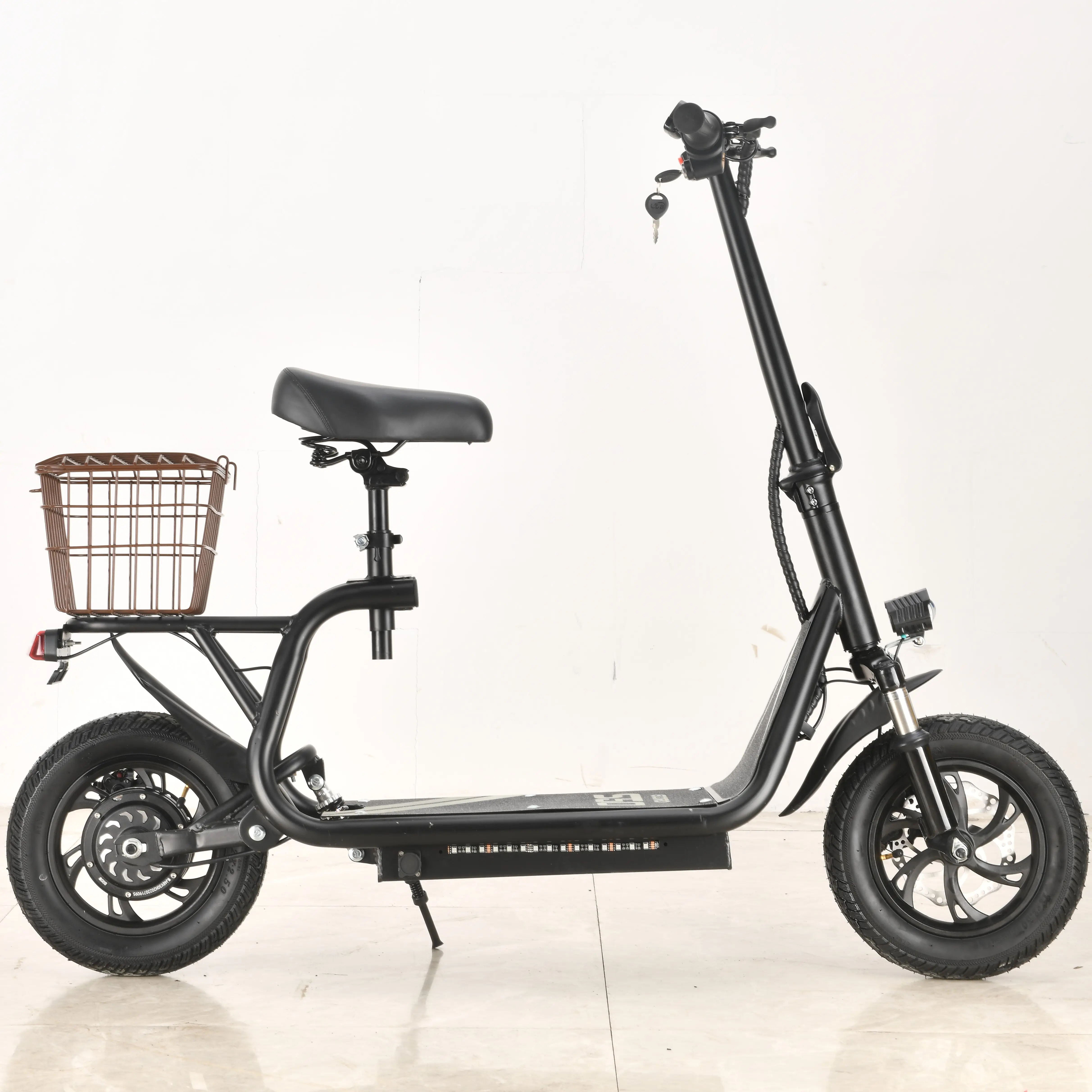 Электрический скутер 2020 новейший дизайн частная модель 12 дюймов 2 колеса Макс светодиодная рама двигателя унисекс батарея время зарядки тормоз