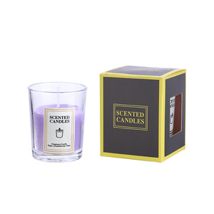 Velas aromáticas en vasos de vidrio con forma cilíndrica, fragancia de aromaterapia para decoración del hogar - Product Image 5