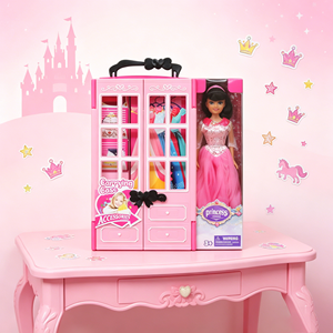 Deluxe 11.5 Inch Princess <b>Vinyl</b> Doll Blow Molded Royal Wardrobe Window <b>Box</b> Supermarket Supply Ready - Product Image 1