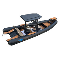 Bateau pneumatique de luxe Haide CE 23 pieds (7m) DL700 avec cabine, mini-jetski électrique, ponton gonflable, trimaran et quai flottant