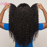 Perruque Lace Frontal Deep Wave de Qualité Supérieure, 100% Cheveux Vierges Bruts Alignés dans le Sens des Cuticules, Origine Philippines, Brésil et Vietnam