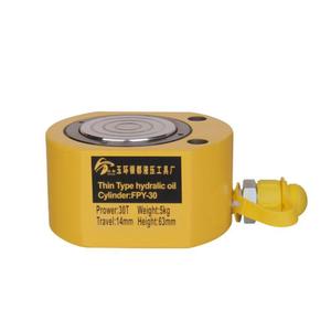 Vérin hydraulique fin Fpy-30t, capacité 30t, course 14mm, hauteur 63mm, pour applications de levage - Product Image 1