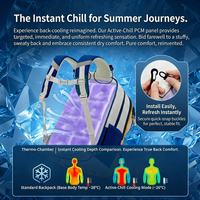 Sac à dos personnalisé grand format 26*22.5cm avec coussin de gel PCM pour sacs à dos, pack de glace réutilisable pour un refroidissement longue durée, idéal pour les voyages et les sièges de voiture