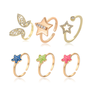 Latest XUPING Jewelry Wholesale Gold Plated Jewelry <strong>Rings</strong> Free Open <strong>Split</strong> <strong>Ring</strong> Fashion Jewelry <strong>Rings</strong> - Product Image 5