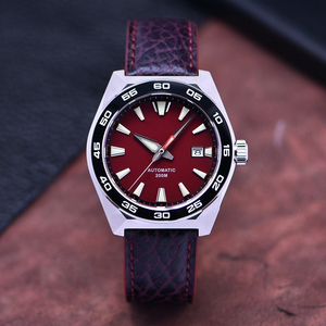 Reloj de Buceo de Lujo para Hombre, Edición Limitada, Resistente al Agua 20 Bar, Correa de Cuero Genuino, Mecánico Analógico Miyota, Acero Inoxidable, Color Azul Nieve - Product Image 4