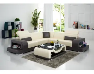 CBMMART 2021现代豪华大厅单元客厅家具套装真皮沙发套装分段沙发真皮沙发1套