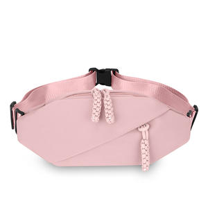 Bolso de pecho sencillo de estilo coreano para mujer, bolso de hombro deportivo de nailon blanco resistente al agua, cierre de cremallera con una sola correa - Product Image 2