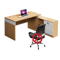 Ensemble de tables de bureau modulaires modernes pour 2 à 4 personnes, poste de travail convertible en forme de T, cloison de séparation, protection environnementale E1