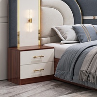 Ensemble de meubles de chambre à coucher turcs modernes de luxe, lit king size avec cadre en bois, armoire et coiffeuse pour maison et appartement