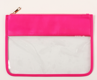 Pochette plate claire rose chaud