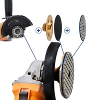 Support de base en aluminium 4 pouces M14 5/8"-11 à fixation auto-agrippante pour disque de polissage diamanté, disque de ponçage et meuleuse d'angle
