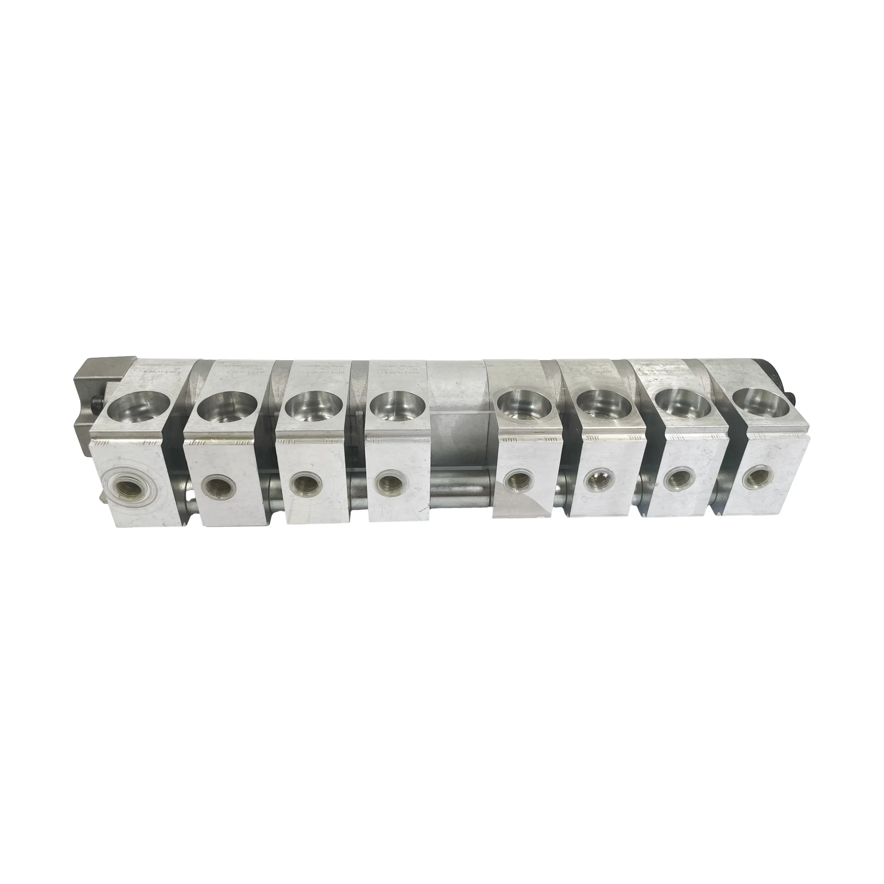 Customized 8-way hydraulic flow distributor + 8-piece 3-way high-pressure ball valve + 8-port manifold block + hydraulic adapter