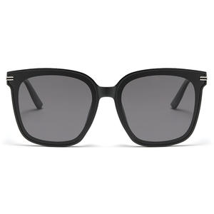 Lunettes de soleil carrées Dl-28226 pour femmes, monture noire en métal, protection UV400, verres TAC, pare-soleil de classe 2 - Product Image 1