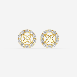 Elegant 7 8 Ctw Oval Lab Grown Diamond <b>Halo</b> <b>Earring</b> Jackets With Brilliant Sparkle Ethical Luxury Jewelry Enhancers For Women - Product Image 5