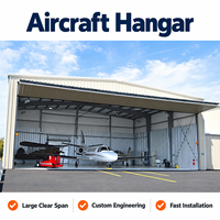 Hangar en structure métallique durable GloStar, hangar préfabriqué en métal pour l'aviation commerciale et les installations MRO