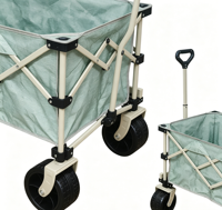 Chariot utilitaire pliable léger, chariot de camping pliable pour le jardin, la plage, les pique-niques et les courses