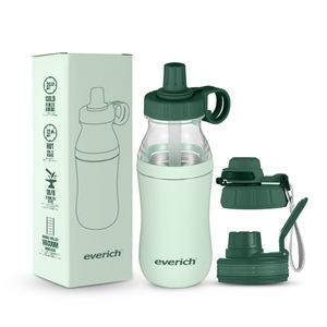 24oz Gud आकार पानी की बोतल चौड़े मुंह पानी की बोतल 304 स्टेनलेस स्टील + प्लास्टिक इन्सुलेट वैक्यूम समर्थन कस्टम - Product Image 4