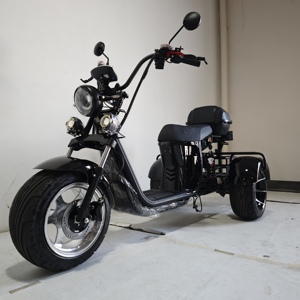 Nouveau produit : Trottinette électrique Citycoco à trois <span class=keywords><strong>roues</strong></span> avec pneus de 8 pouces, double batterie, coffre avancé, idéale pour le golf - Product Image 4