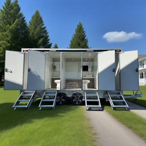 Toilettes portables de chantier, remorque sanitaire mobile robuste pour chantier de construction, équipement pour travailleurs en extérieur - Product Image 4