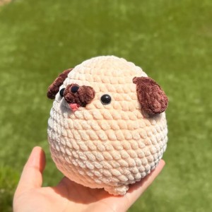 Venta al por mayor de hilo de algodón hecho a mano perro juguete lindo ganchillo Mini cachorro juguete para regalos de bebé Peluche de punto Mini animales Juguetes - Product Image 2