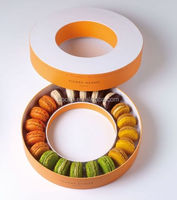 Boîte en Carton Cylindrique de Luxe Ronde Personnalisée Recyclable pour Macarons, Confiseries, Biscuits – Emballage Cadeau Écologique