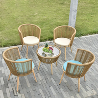 Support personnalisation Chaises modernes de jardin en rotin pour les repas d'extérieur Patio fauteuils de balcon confortables et décontractés