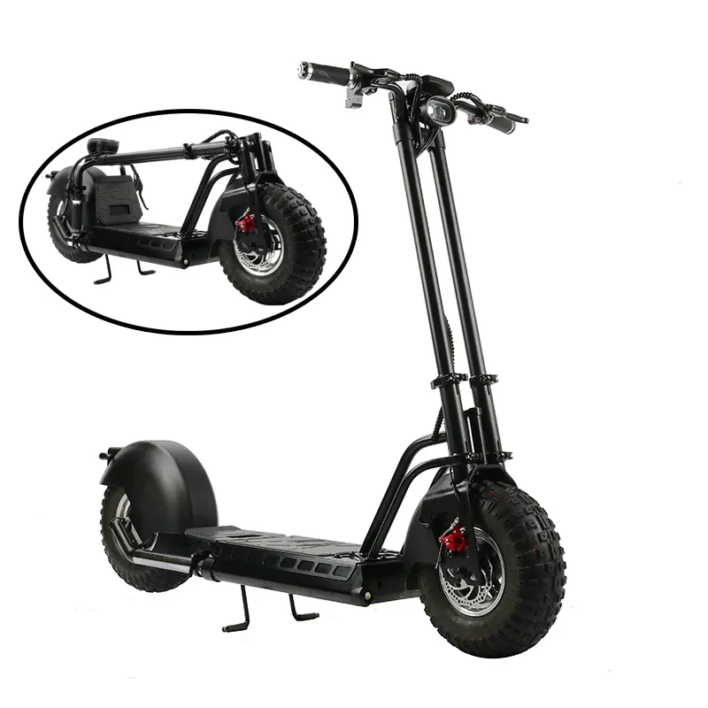 Flj — scooter électrique pliable pour adulte, 48V 1000W rapide, grande vitesse, 2 roues, pneus larges, moto