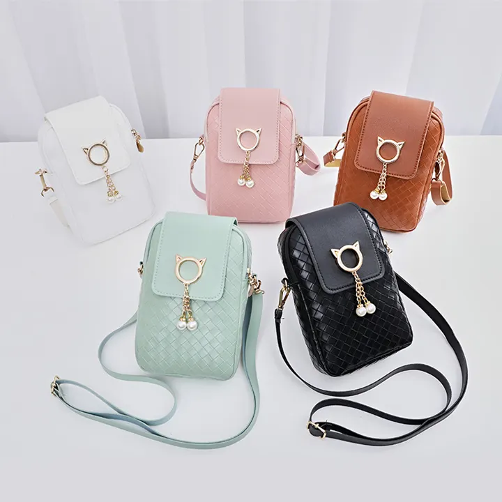 2023 mùa hè thời trang mới của phụ nữ điện thoại túi phụ nữ duy nhất Vai Túi PU da Crossbody Túi