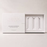 Boîte texturée personnalisée avec insert en papier à découpe, boîte cadeau de haute qualité de style tiroir pour les huiles essentielles et les produits de soin de la peau