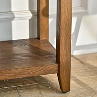 Console en bois antique de style farmhouse avec étagère arquée, meuble de rangement pour salon, entrée et hôtel