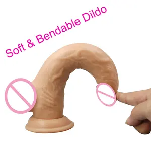 Gerçek cilt dokunmatik hissediyorum yapay Penis yüksek kaliteli sıvı silikon yapay Penis yumuşak Penis Masturbator seks oyuncak kadın için