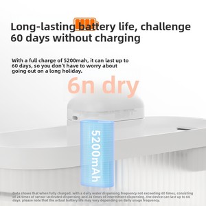 Distributeur d'eau pour animaux de compagnie Intelligence 3L, alimenté par batterie, fontaine à eau pour chat, distributeur d'eau sans fil pour extérieur avec triple filtration - Product Image 3