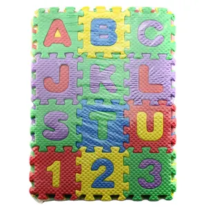 Grosir bermain mat bayi huruf-Wholesale-36Pcs Lingkungan EVA Busa Puzzle Numbers + Surat Bermain Mat Puzzle Alas Lantai Bayi Karpet Mainan untuk Anak-anak Karpet mainan