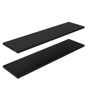 JH-Mech Estante de pared de alta calidad para el hogar Juego de 2 estantes <span class=keywords><strong>flotantes</strong></span> modernos de diseño totalmente metálico de durabilidad y ahorro de espacio - Product Image 1