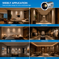 Spot encastré moderne en aluminium de 2 à 3 pouces, éclairage d'hôtel, spot dimmable, spot COB profond, CRI 90, angle de faisceau réglable