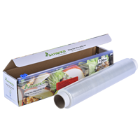 Voedselveilige PE huishoudfolie, BPA-vrij, hoge helderheid, plastic keukenfolie met snijmesje, milieuvriendelijke bewaarfolie