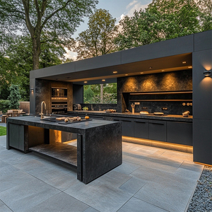 Mobili da Esterno Moderni Personalizzati: Set Isola BBQ in <span class=keywords><strong>Acciaio</strong></span> Inossidabile, Armadietti da <span class=keywords><strong>Cucina</strong></span> Modulari Resistenti alle Intemperie per Giardino e Centri Commerciali - Product Image 1