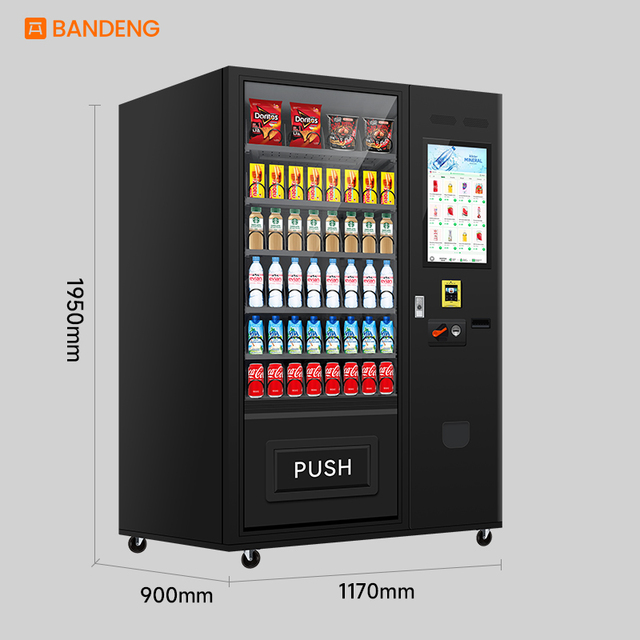 Smart Automatic Vending Machine Touch Screen Snack Beverage Combo Cashless Payment Android System Retail Factory