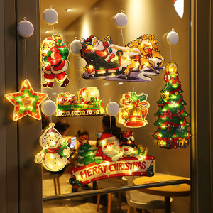 Guirlandes lumineuses LED à ventouse <span class=keywords><strong>de</strong></span> Noël en plastique IP44 pour vitrine intérieure, décoratives, festives, suspendues, animaux du zodiaque - Product Image 1
