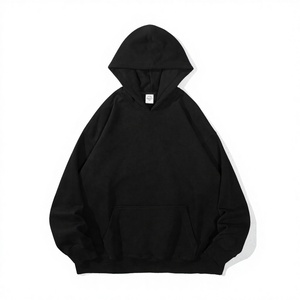 2026 New Arrival 520gsm Cotton Hoodies Plain Color French Terry Woven Autumn Loose Breathable Eco-Friendly Hoodie for <b>Men</b> - Product Image 2