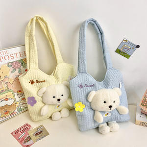 Tas tangan anak perempuan, tas ransel Mini lucu kartun beruang mewah, tas sekolah modis anak-anak - Product Image 5